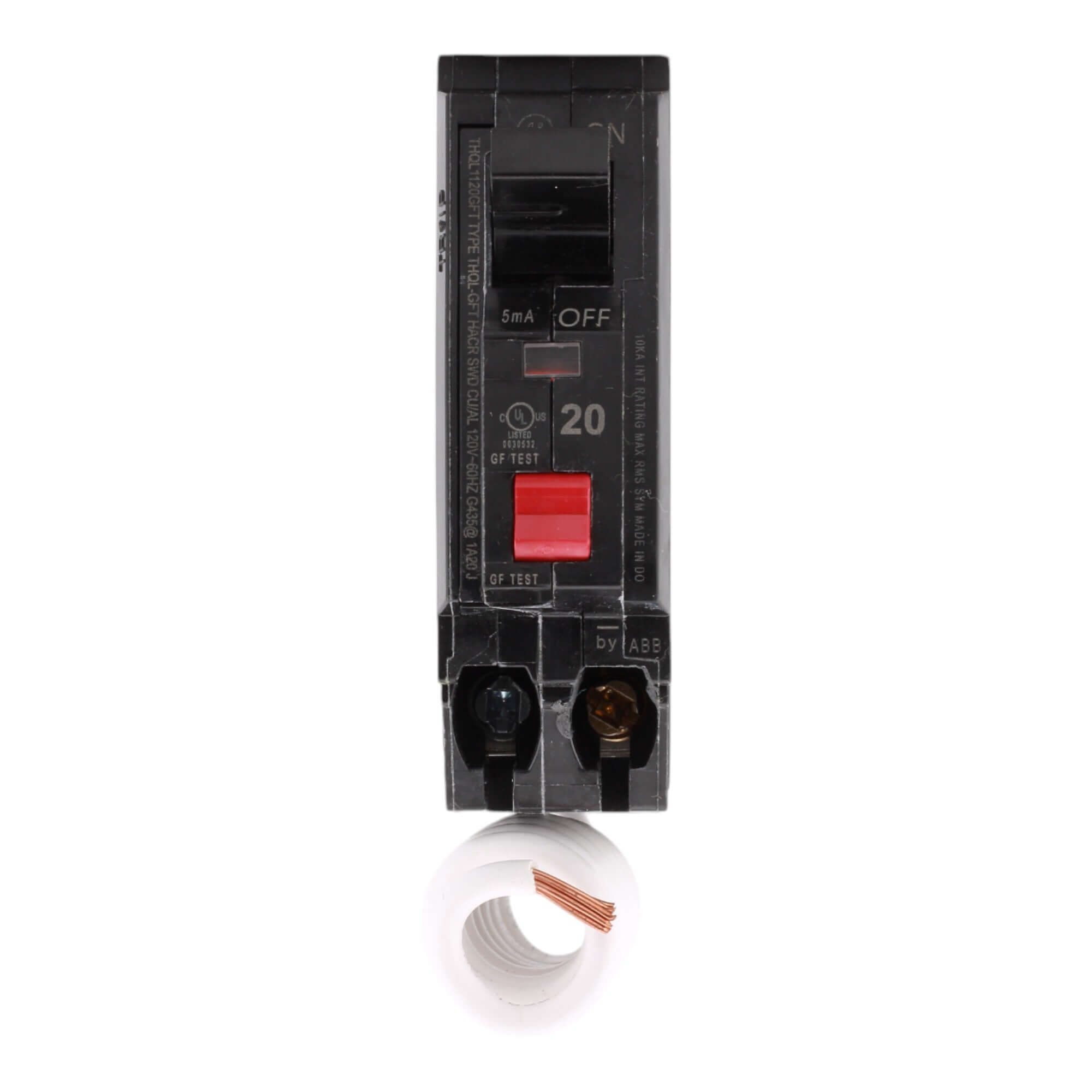GE THQL1120GFTP 20A 120V 1-Pole Ground Fault Breaker Self-Test UL - Image 2