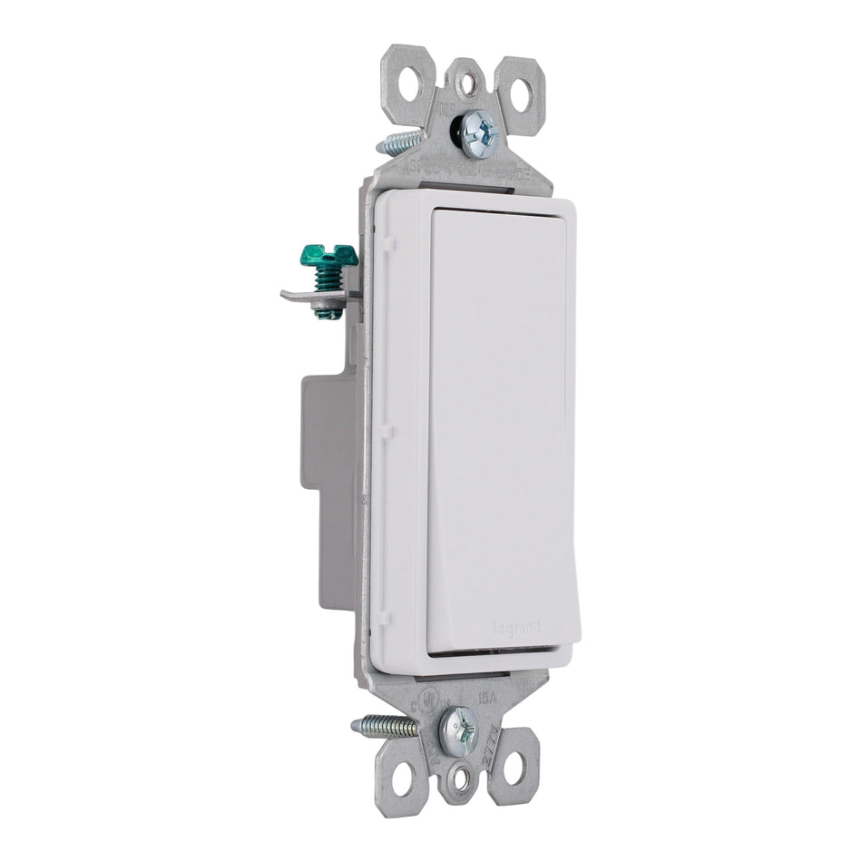 Legrand radiant, TM870W, 15A, 1P, 120/277V, White, Paddle Switch