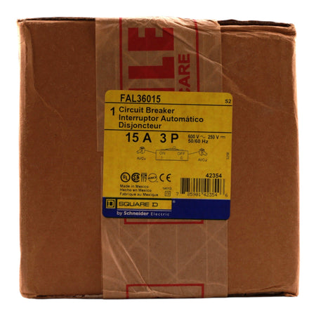 Square D FA FAL36015 15A 3P 600V Thermal-Magnetic Unit Mount Circuit Breaker - Image 2