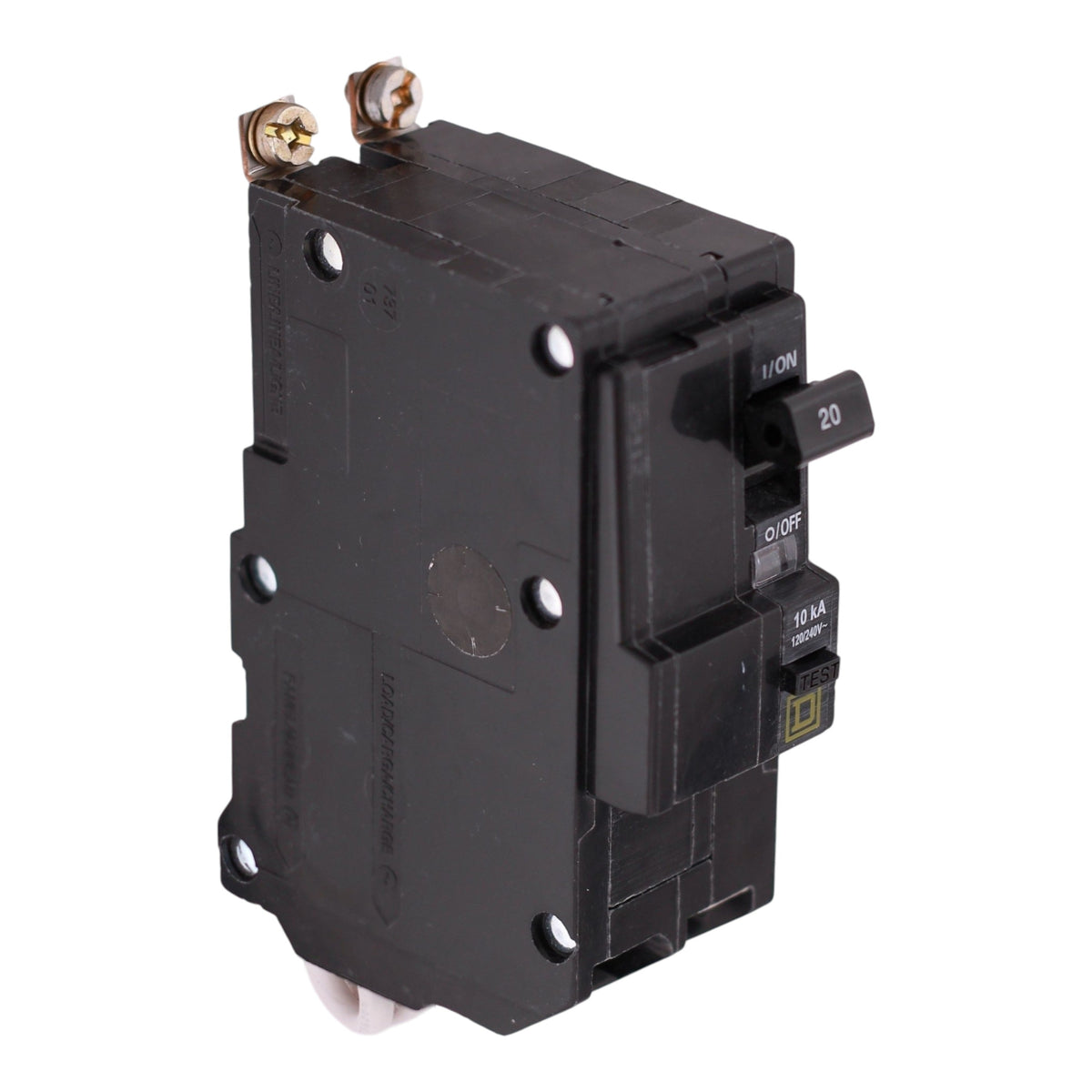 Square D QO, QOB220EPD, 20A, 2P, 120/240V, EPD, Bolt-On, Circuit Breaker