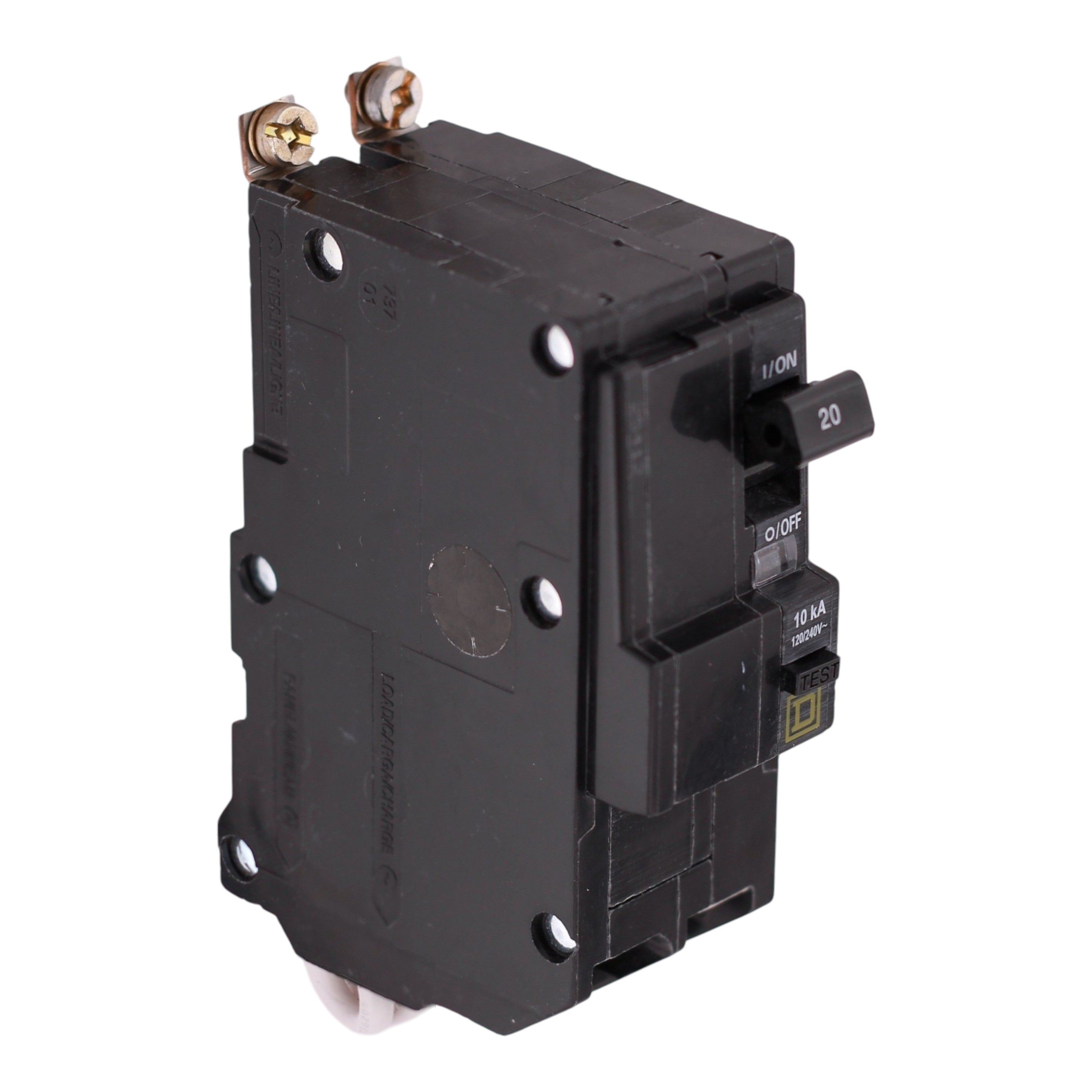 Square D QO, QOB220EPD, 20A, 2P, 120/240V, EPD, Bolt-On, Circuit Breaker