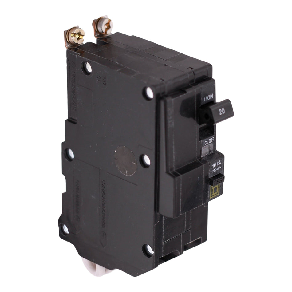 Square D QO, QOB220EPD, 20A, 2P, 120/240V, EPD, Bolt-On, Circuit Breaker