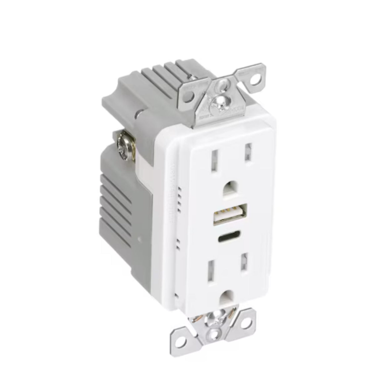 Eaton, TRUSBAC15W-BOX, 15A, USB Type A/C Charger, Duplex Receptacle, White