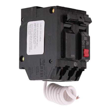 ABB Q-Line, THQL2120GFT, 20A, 2P, 120/240V, GFCI, Pigtail Neutral, Circuit Breaker