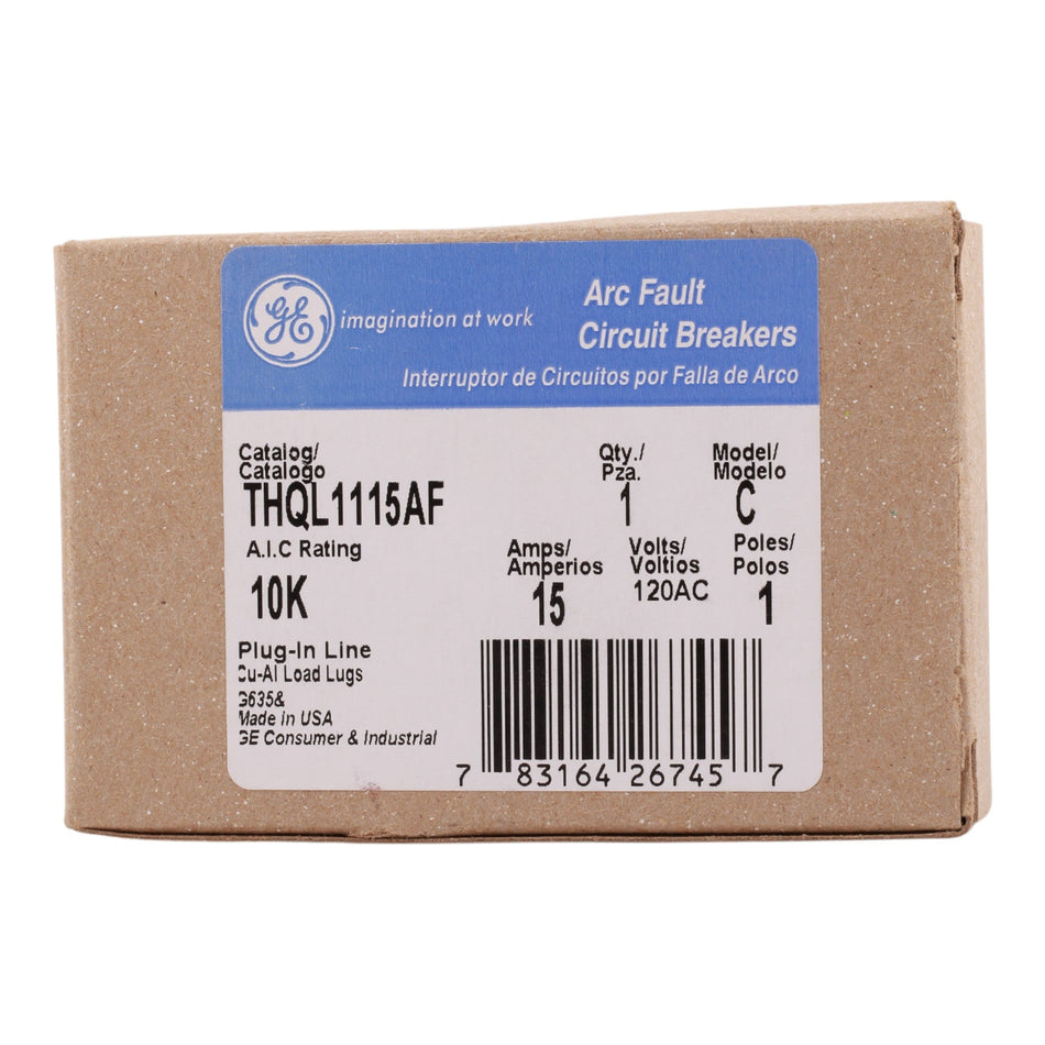 GE Q-Line THQL1115AF 15A 1P 120V AFCI Pigtail Neutral Circuit Breaker - Image 2
