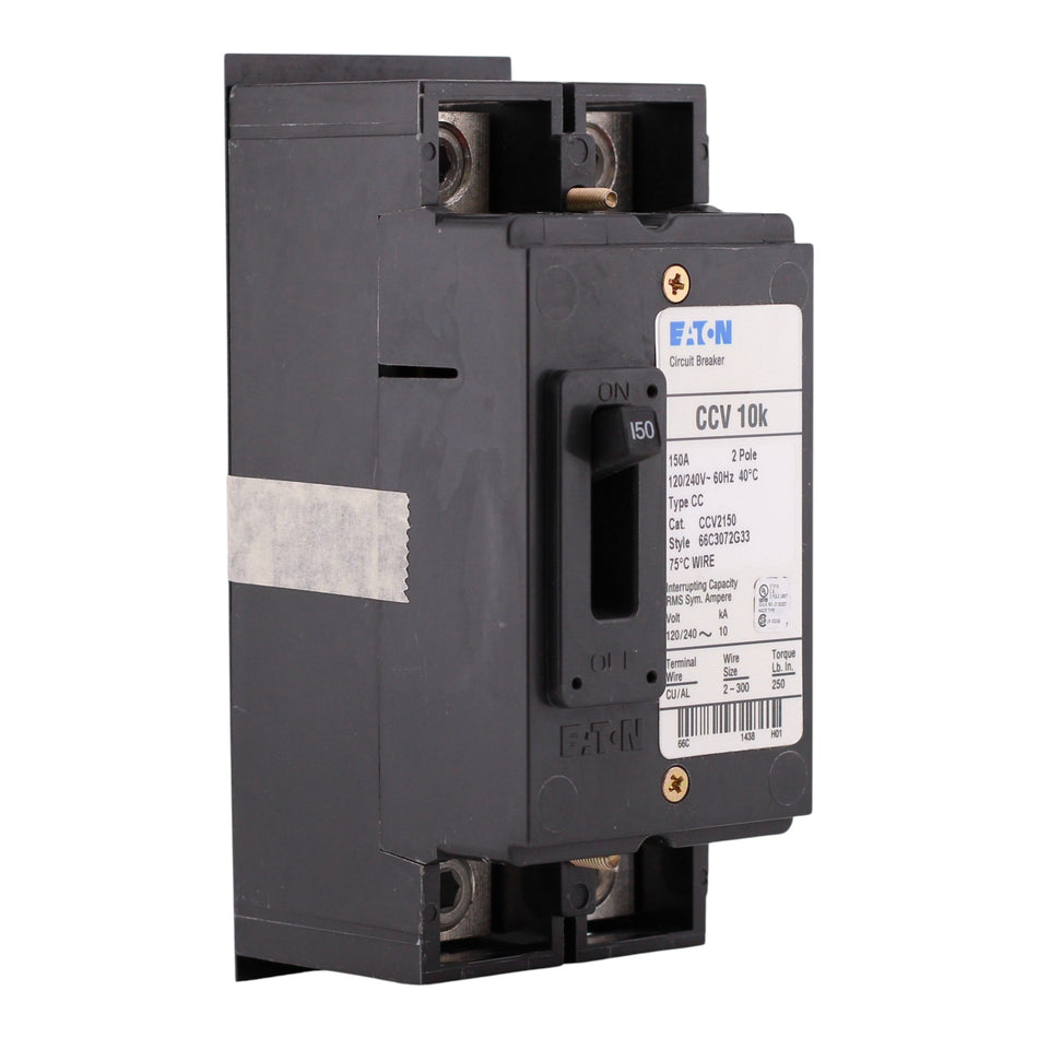 Eaton CCV, CCV2150, 150A, 2P, 120/240V, Tenant Main Circuit Breaker, 10kA, UL Listed