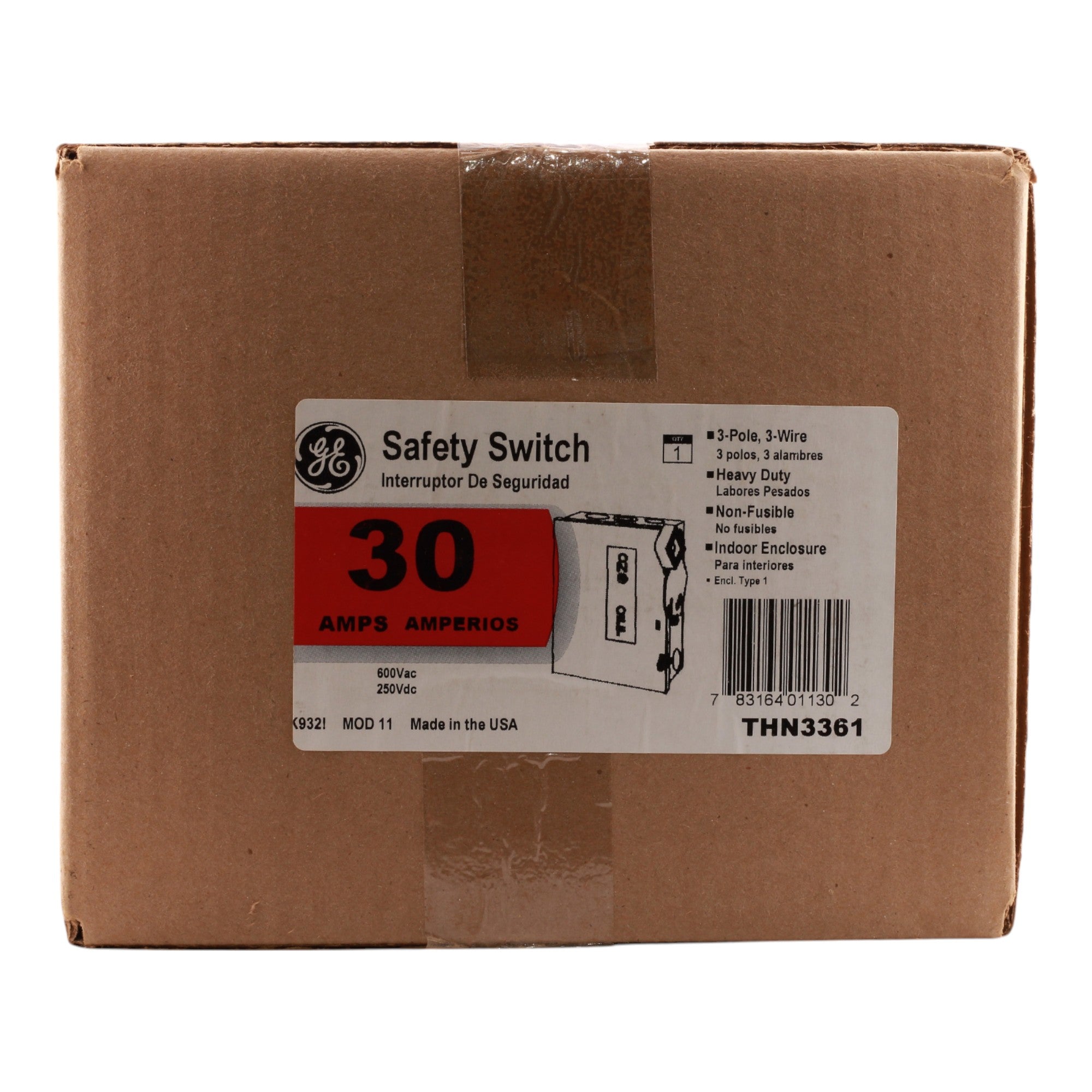 ABB Spec-Setter THN3361 30A 3P 600V Non-Fusible Heavy Duty Safety Switch - Image 2