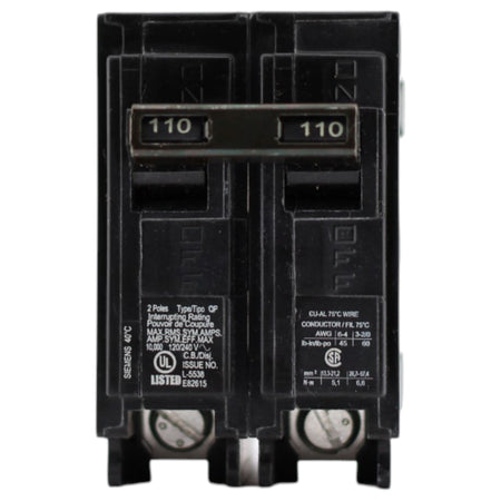 Siemens QP, Q2110, 110A, 2P, 120/240V, Thermal Magnetic, Plug-In, Circuit Breaker - Image 2