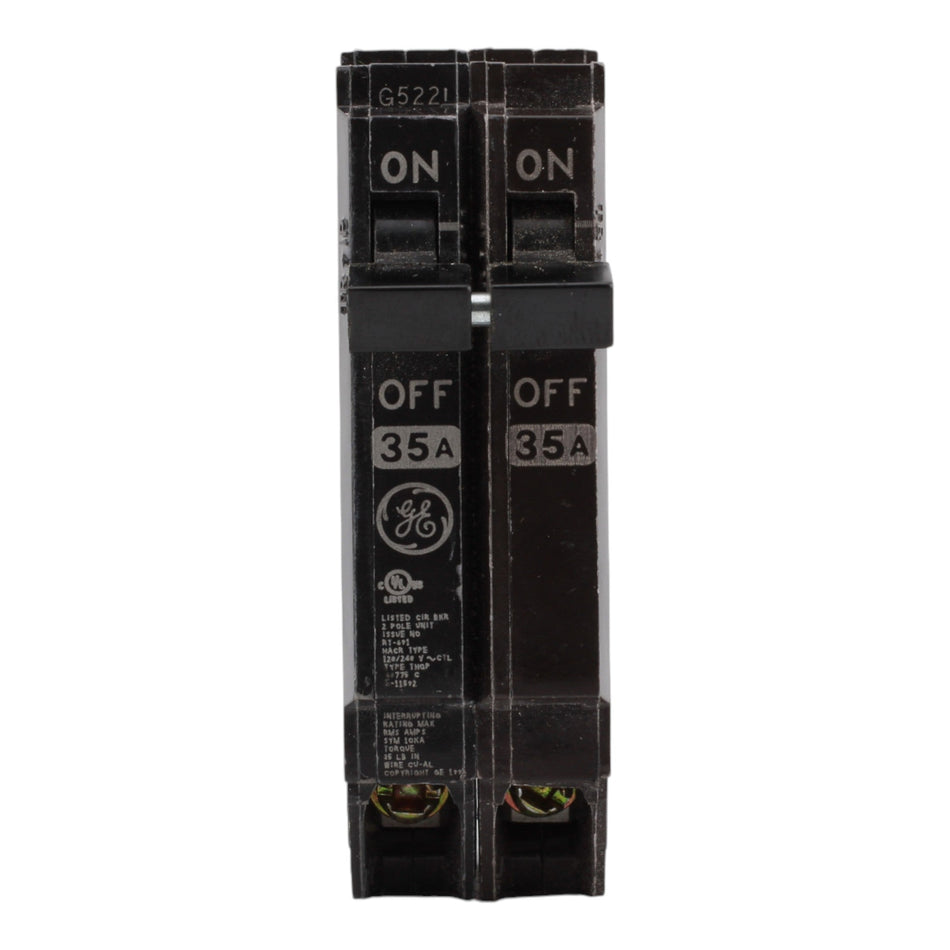 GE THQP235 35A 2P 120/240V Q-Line Thin Plug-In Circuit Breaker - Image 2