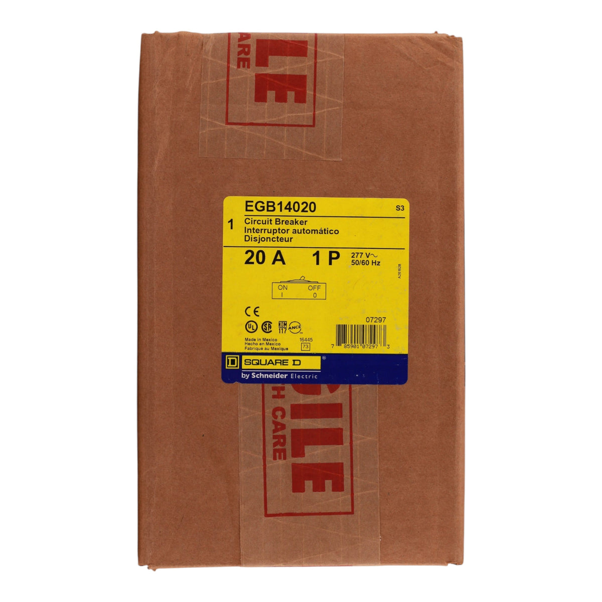 Square D, EGB14020, 20A, 1P, 277V, Bolt-On, Circuit Breaker - Image 3
