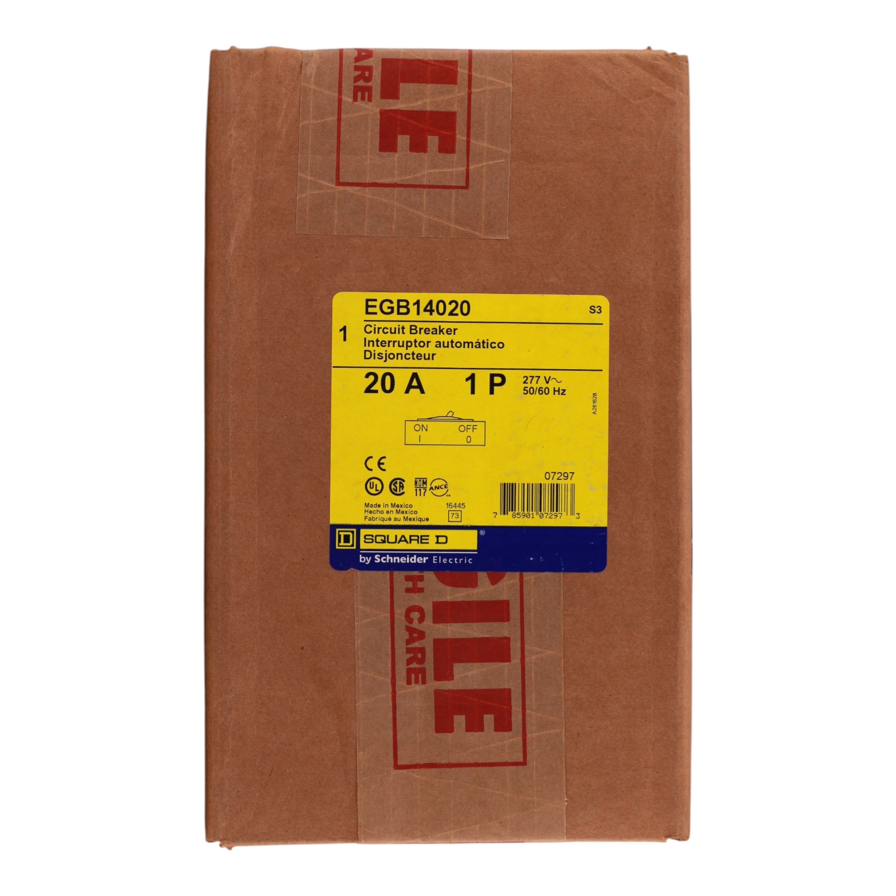Square D, EGB14020, 20A, 1P, 277V, Bolt-On, Circuit Breaker - Image 3