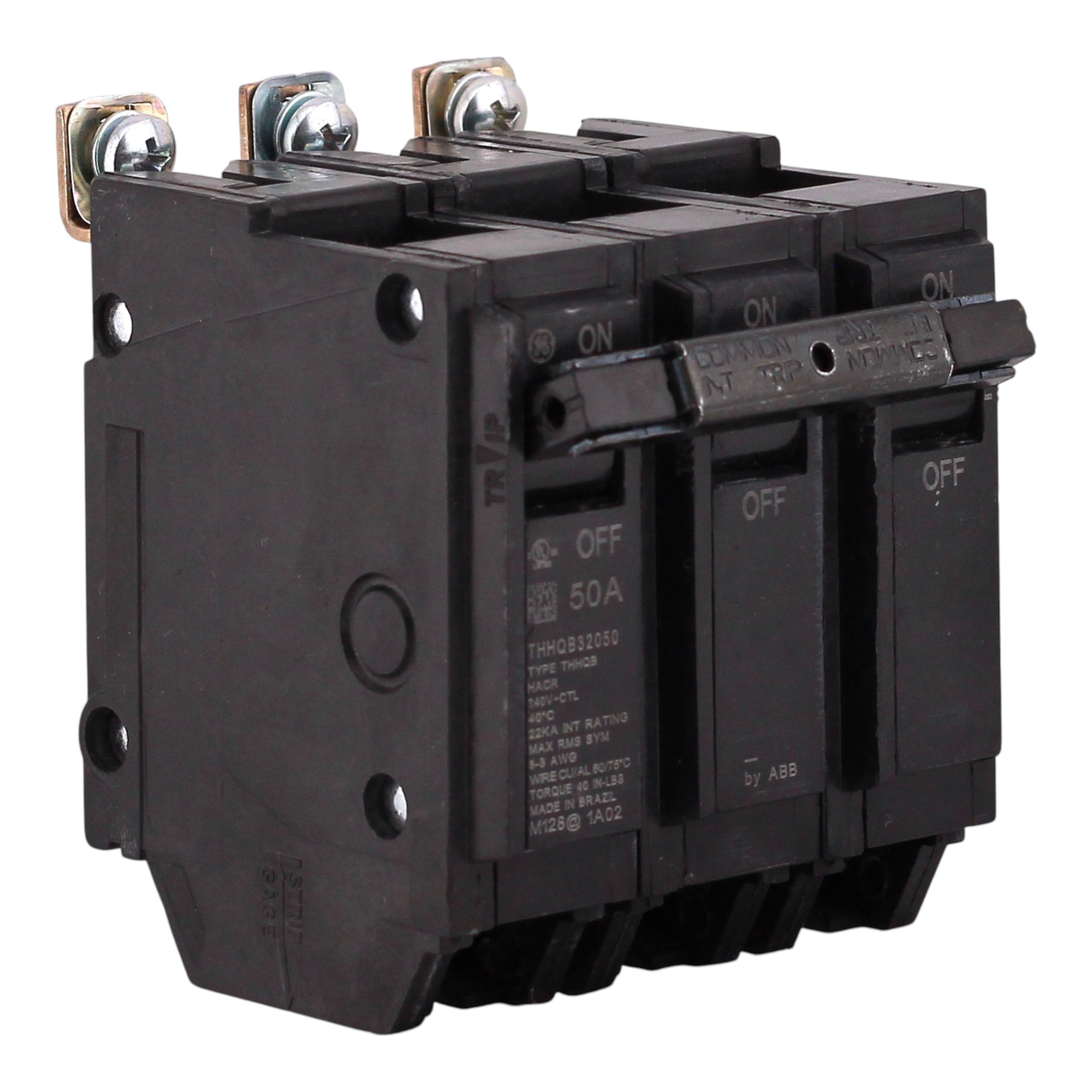 GE Q-Line, THHQB32050, 50A, 3P, 240V, Bolt-On, Circuit Breaker