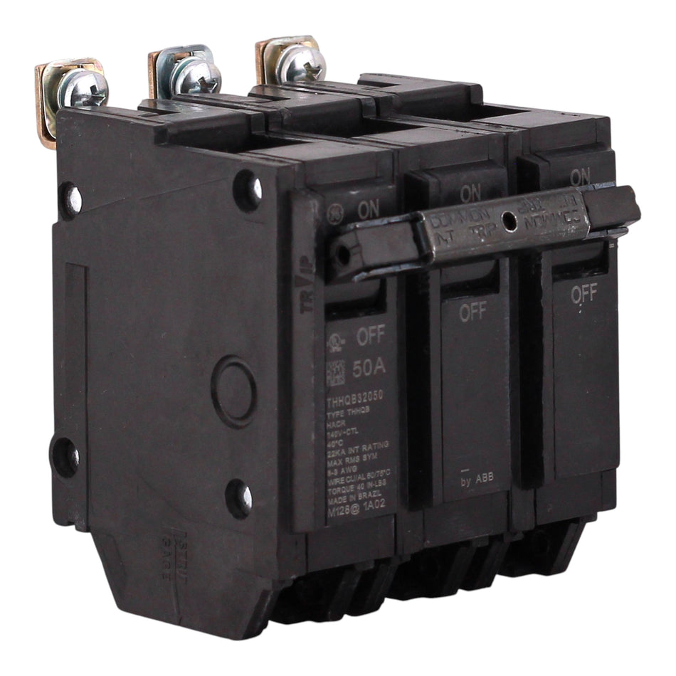 GE Q-Line, THHQB32050, 50A, 3P, 240V, Bolt-On, Circuit Breaker