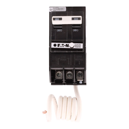 Eaton BR BRN260GF 60A 2P 120/240V GFCI Pigtail Neutral Circuit Breaker - Image 3