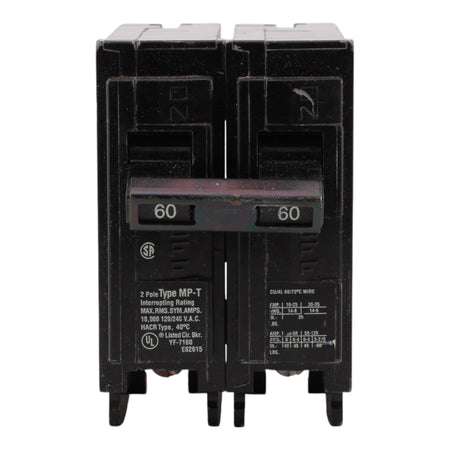 Murray MP260 60A 120/240V 2-Pole Miniature Thermal Magnetic Circuit Breaker, Compatible with Murray and Siemens Load Centers - Image 2