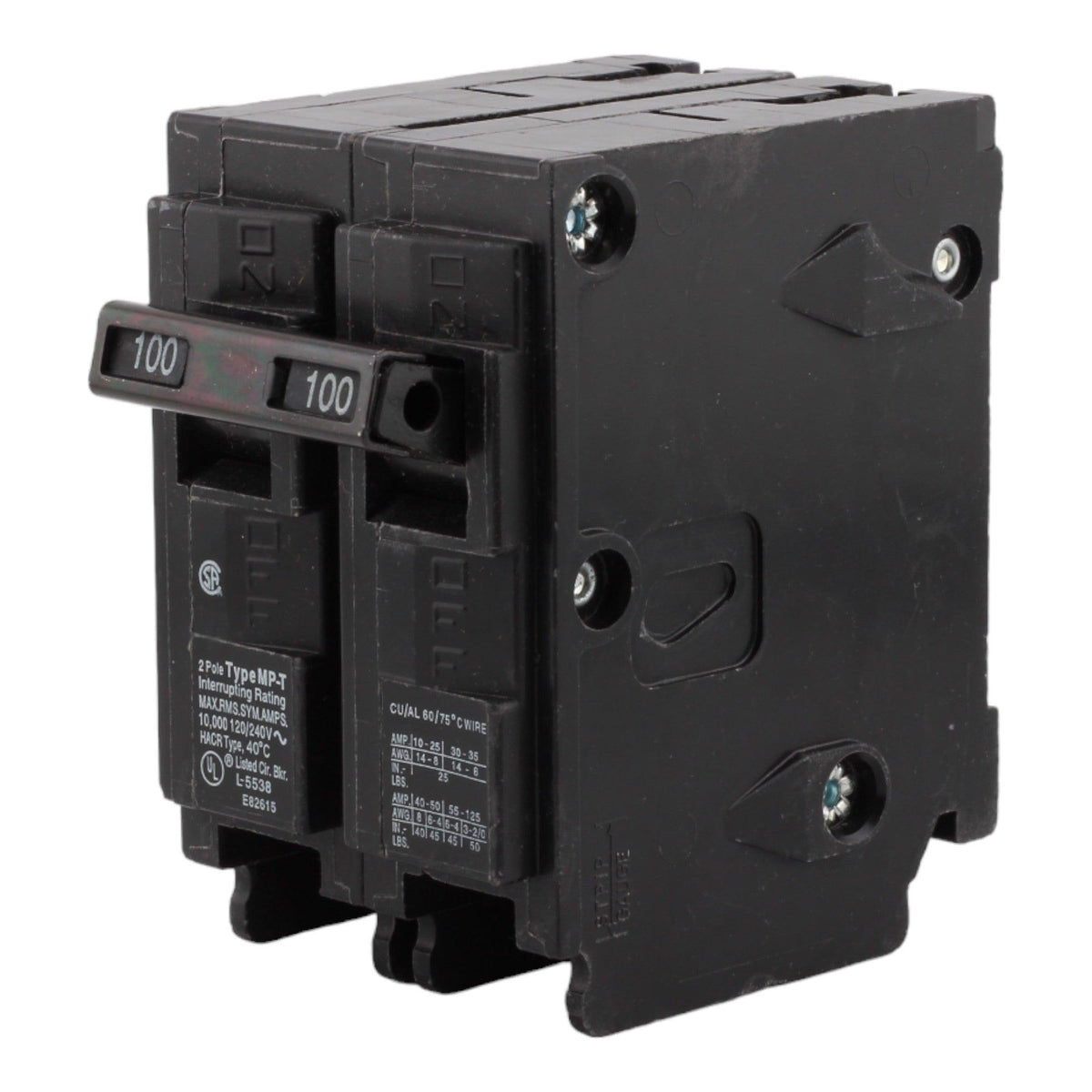 Murray MP2100 100 Amp Double Pole Main Circuit Breaker - 120/240V, Plug-On, UL Listed - Image 2