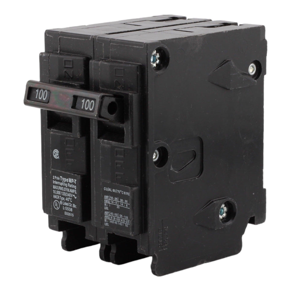 Murray MP2100 100 Amp Double Pole Main Circuit Breaker - 120/240V, Plug-On, UL Listed - Image 2
