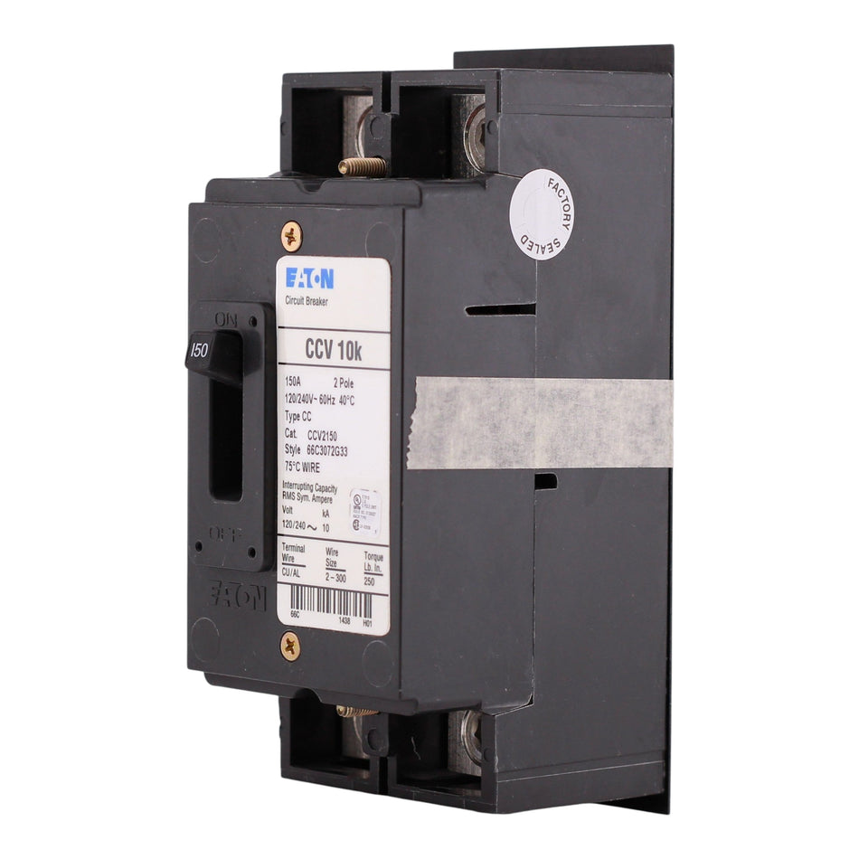 Eaton CCV, CCV2150, 150A, 2P, 120/240V, Tenant Main Circuit Breaker, 10kA, UL Listed - Image 2