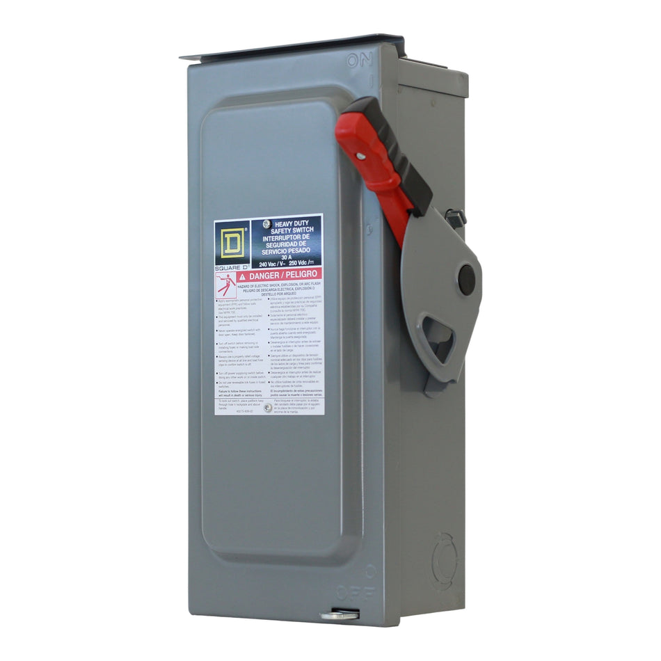 Square D, H221NRB, 30A, 2-Pole, 240VAC/250VDC, NEMA 3R, Heavy Duty Fusible Safety Switch - Image 2
