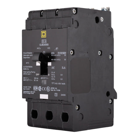 Square D E-Frame, EJB34050, 50A, 3P, 480Y/277V, Bolt-On, Circuit Breaker - Image 2