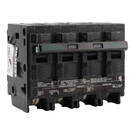 Siemens EQ9985 200A 4P 22kA Main Circuit Breaker