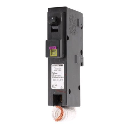 Square D Homeline HOM115DF 15A 1P 120V AFCI/GFCI Pigtail Neutral Circuit Breaker - Image 3