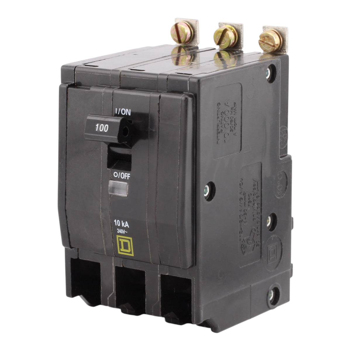 Square D QO QOB3100 100A 3P 120/240V Standard Bolt-On Circuit Breaker - Image 2