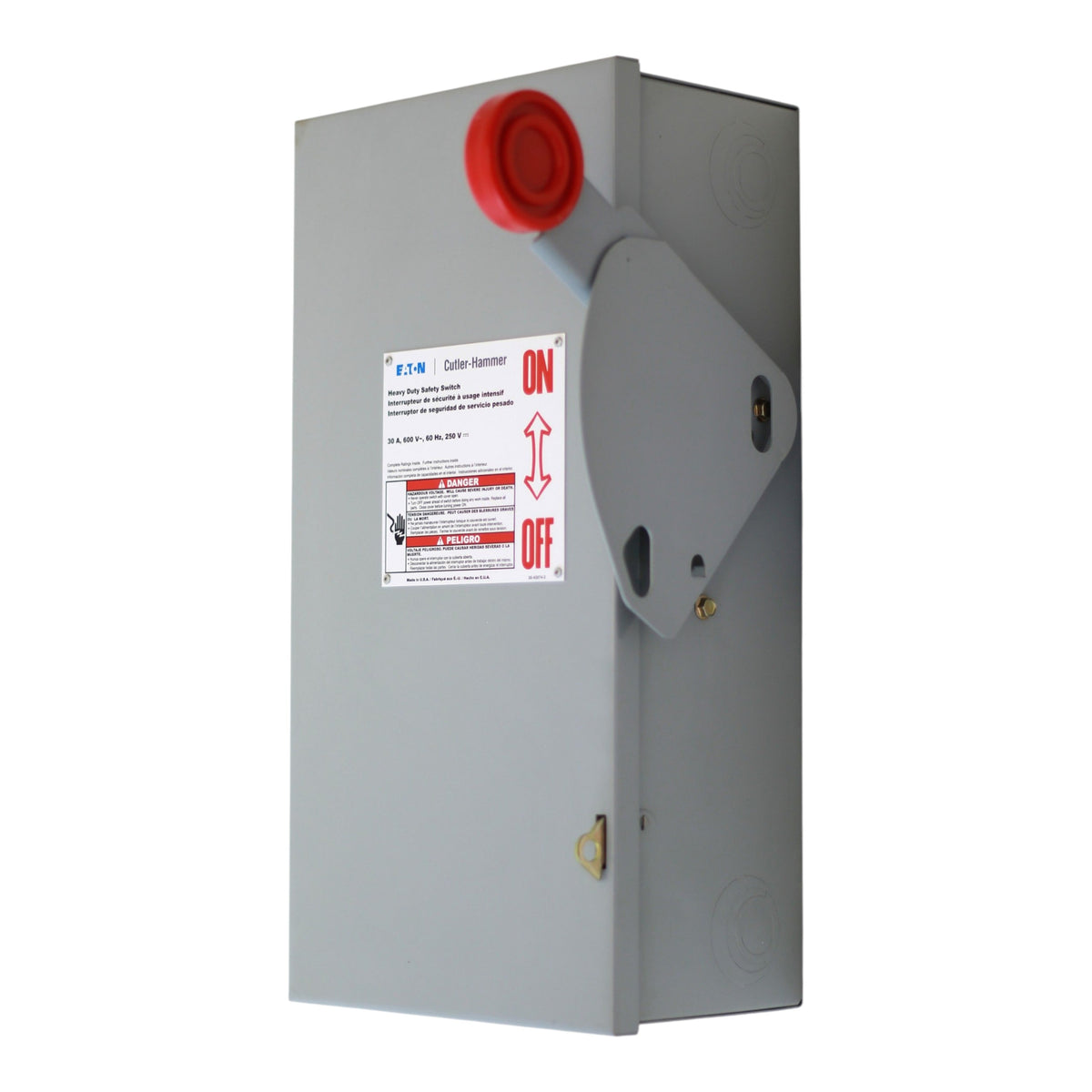 Eaton DH, DH361UGK, 30A, 3P, 600V, Non-Fusible, NEMA 1, Heavy Duty Safety Switch - Image 2
