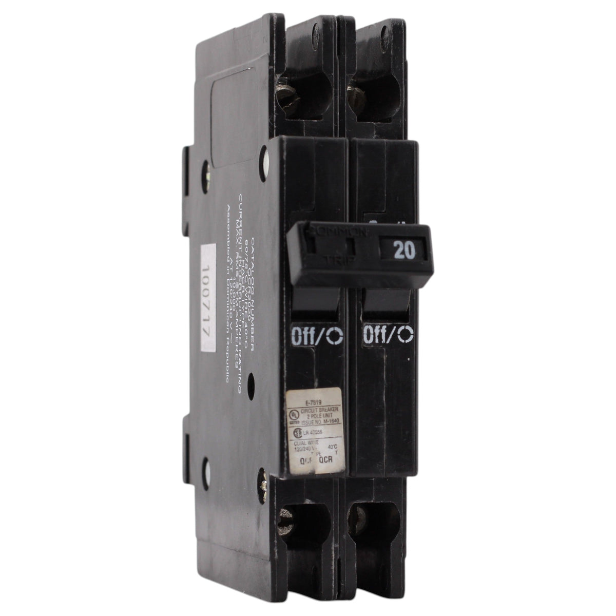 Eaton QCR, QCR2020, 20A, 2P, 120/240V, Thermal Magnetic, Circuit Breaker - Image 9