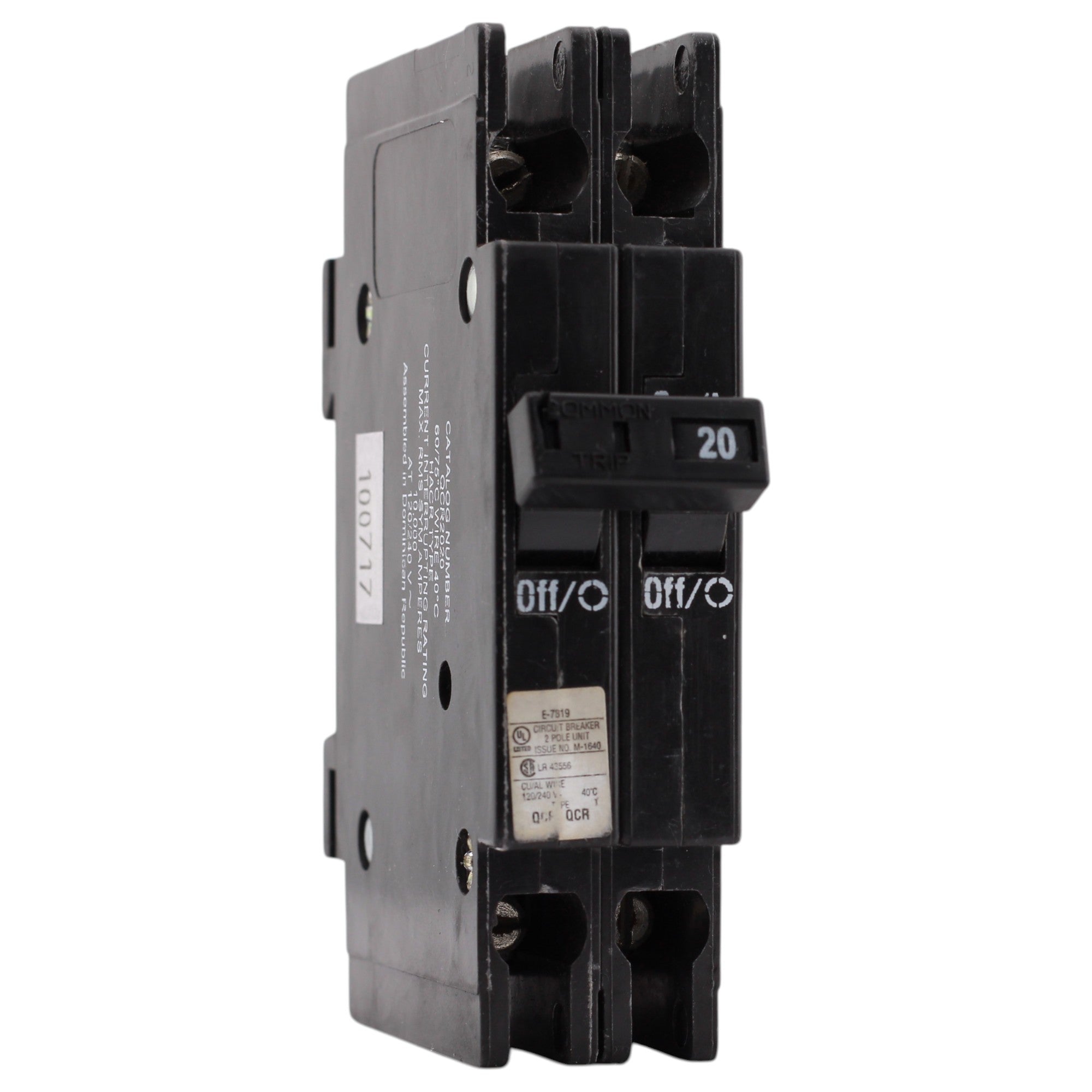 Eaton QCR, QCR2020, 20A, 2P, 120/240V, Thermal Magnetic, Circuit Breaker - Image 9
