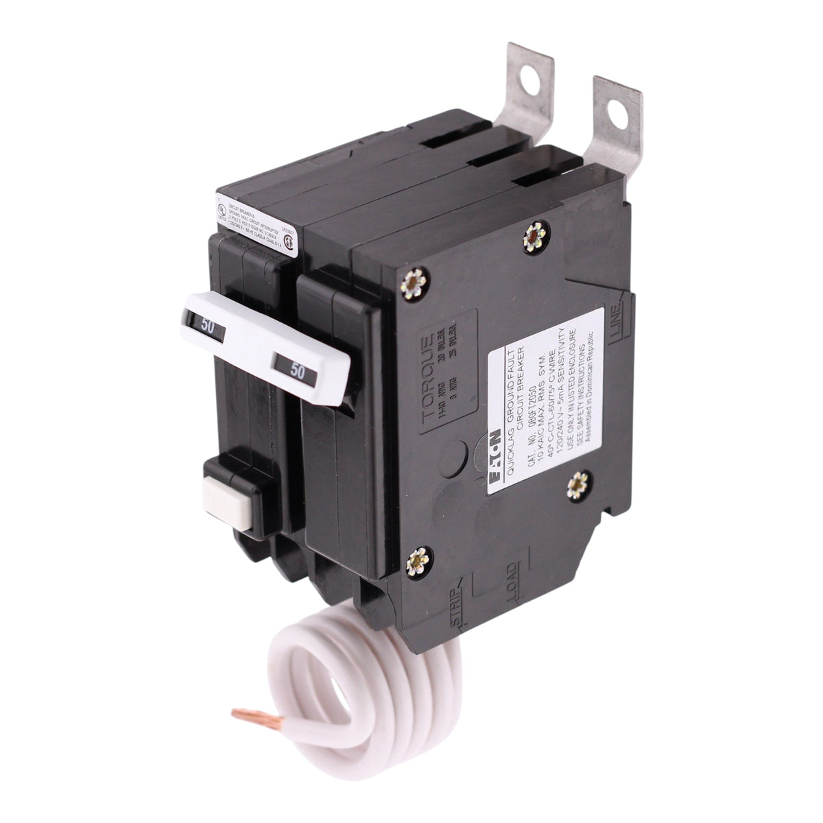 Eaton QBGF, QBGFT2050, 50A, 2P, 120/240V, GFCI, Pigtail Neutral, Circuit Breaker - Image 3