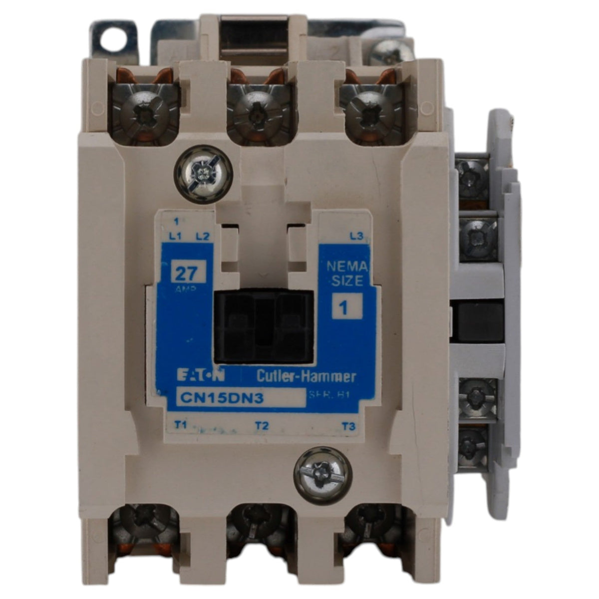 Eaton Cutler-Hammer, CN15DN3DB, 27A, 3-Pole, 600V, NEMA Size 1, Non-Reversing, Motor Contactor - Image 7