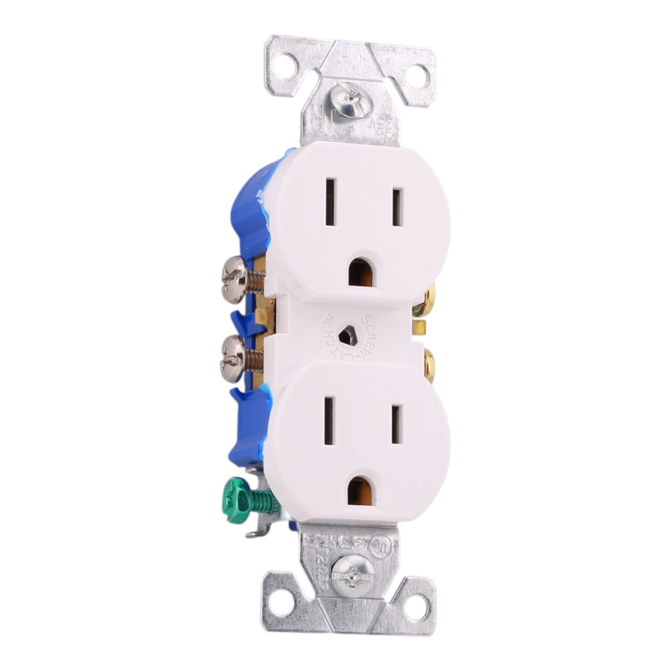 Eaton TR270W-BX-LW 15A 2P 125V Tamper Resistant Duplex Receptacle White