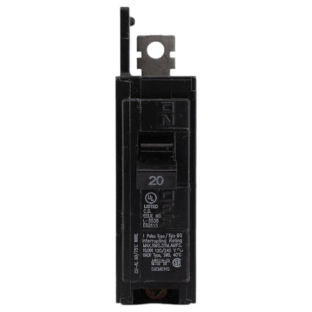 Siemens BQ, BQ1B020, 20A, 1P, 120V, Thermal Magnetic, Bolt-On, Circuit Breaker - Image 2