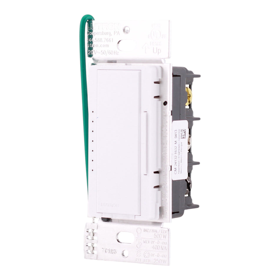 Lutron Maestro, MA-PRO-WH, 250W LED/500W Inc, 120V, Single Pole/Multi-Location, PRO LED+ Phase-Selectable Dimmer, White - Image 2