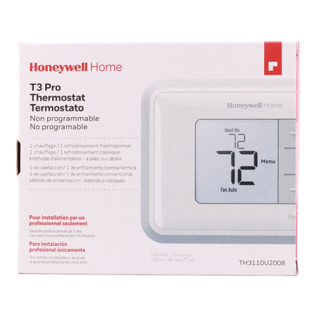 Resideo T3 Pro TH3110U2008 1H/1C Non-Programmable Thermostat - Image 2