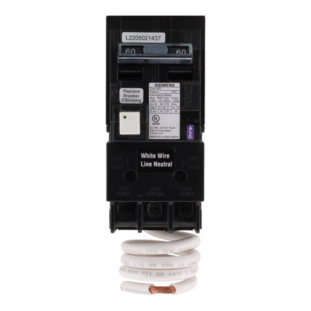 Siemens QF260A 60 Amps 120/240 Volts Two-Pole Ground Fault Circuit Interrupter Pigtail Neutral - Image 2