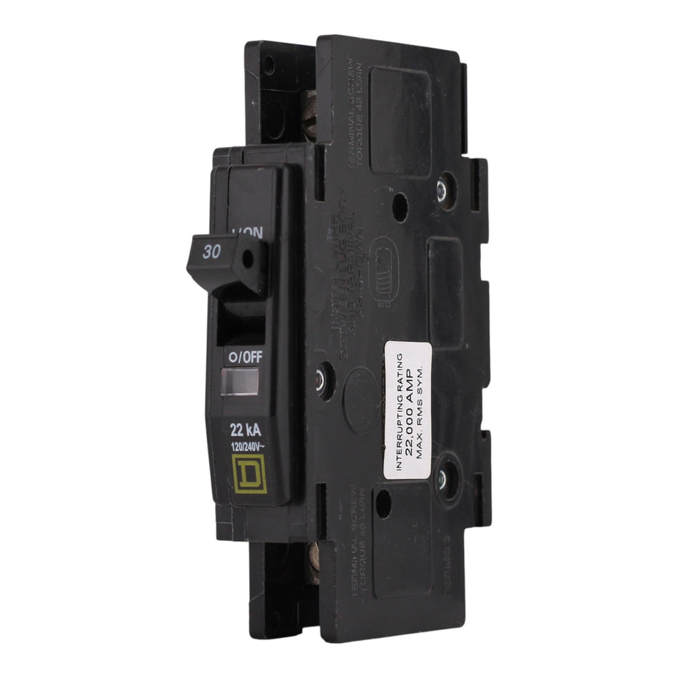 Square D QOU, QOU130VH, 30A, 1P, 120/240V, Unit Mount, Circuit Breaker - Image 2