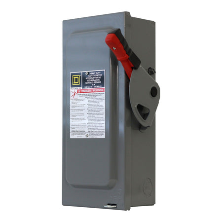 Square D, H221N, 30A, 2-Pole, 240VAC/250VDC, NEMA 1, Heavy Duty Fusible Safety Switch - Image 2