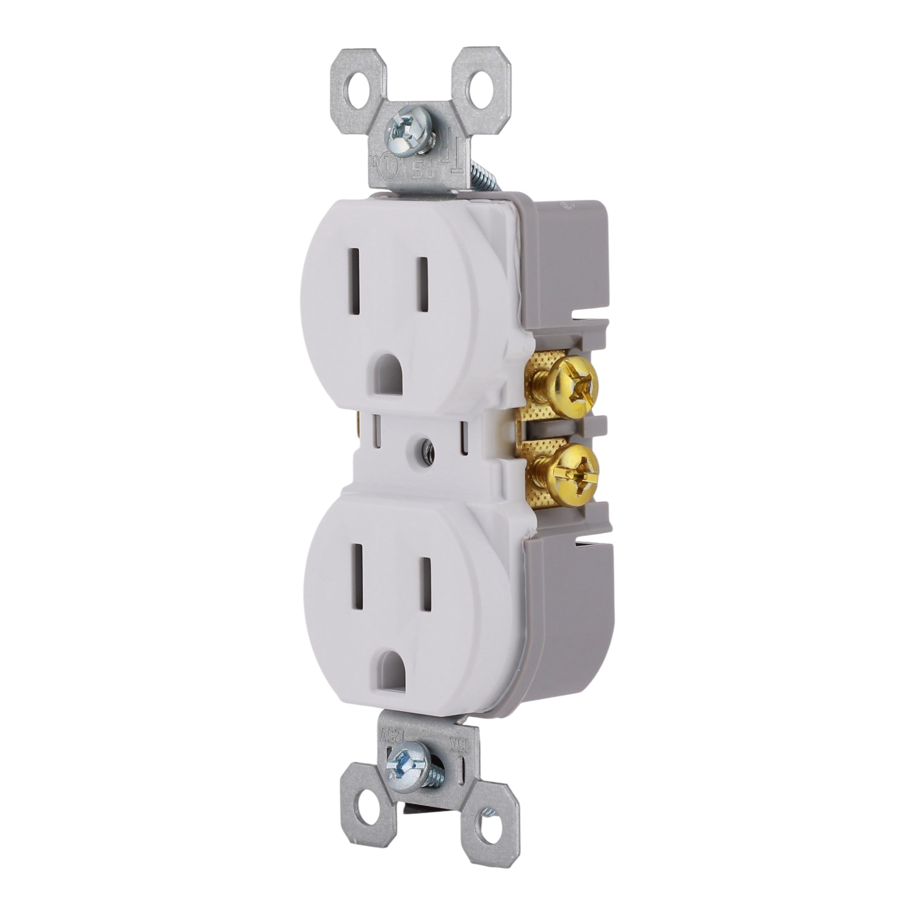 Pass & Seymour Trademaster PACK-10  3232TRW 15A 125V Tamper-Resistant Duplex Receptacle White - Image 2