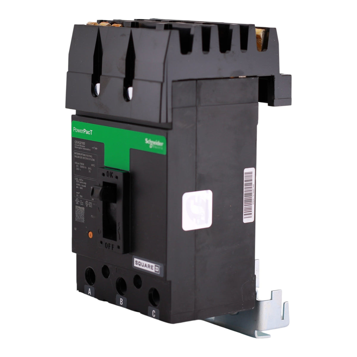 Square D PowerPacT Q, QDA32100, 100A, 3P, 240VAC, I-Line, Thermal Magnetic, Circuit Breaker - Image 2