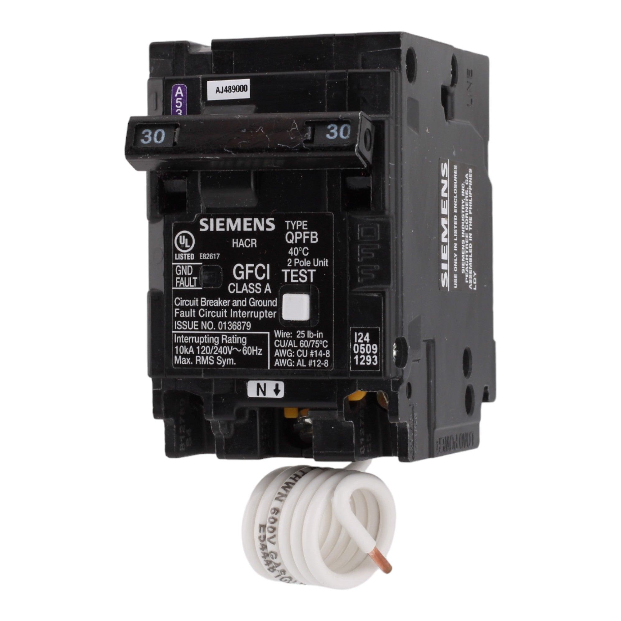 Siemens Q230GF, 30 Amp, 240 Volt, Double Pole, Ground Fault Circuit Breaker, Plug-In Connection, For Siemens Loadcenters - Image 3