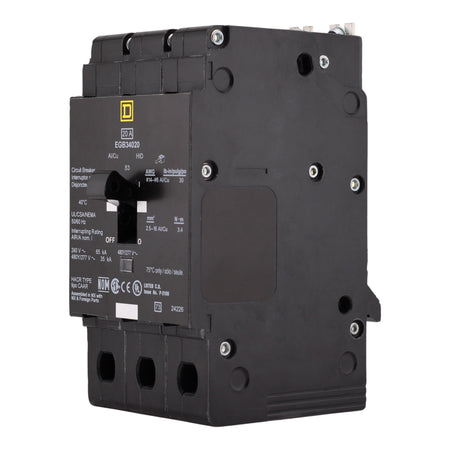 Square D EGB, EGB34020, 20A, 3P, 480Y/277VAC, Bolt-On, Circuit Breaker - Image 2