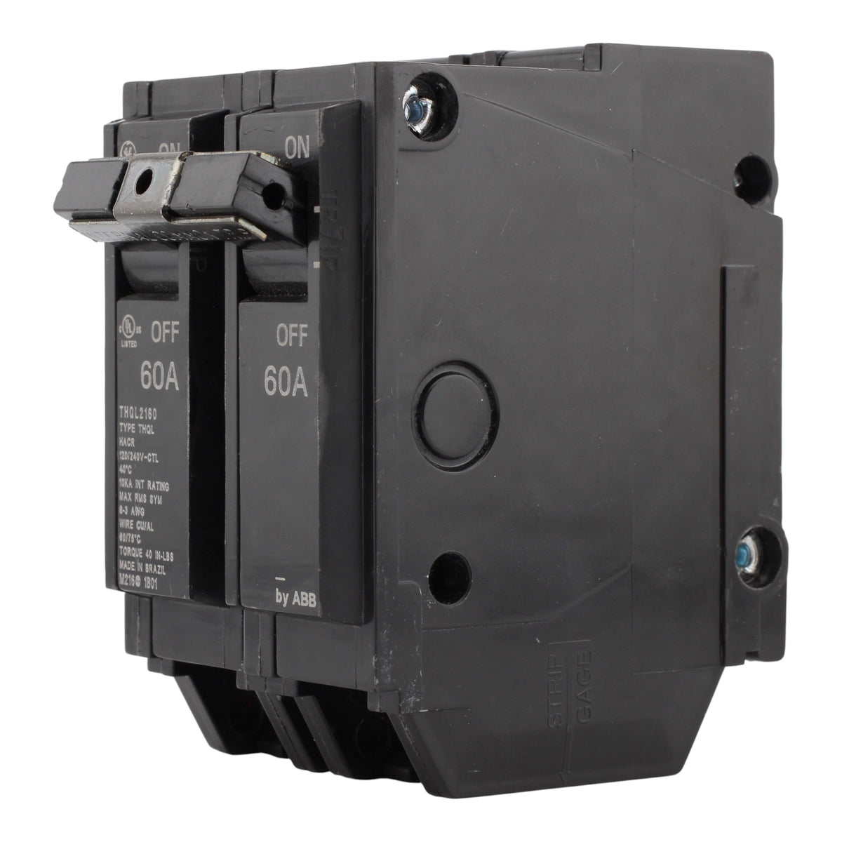 GE Q-Line THQL2160 60A 2P 120/240V Thermal Magnetic Plug-In Circuit Breaker - Image 2