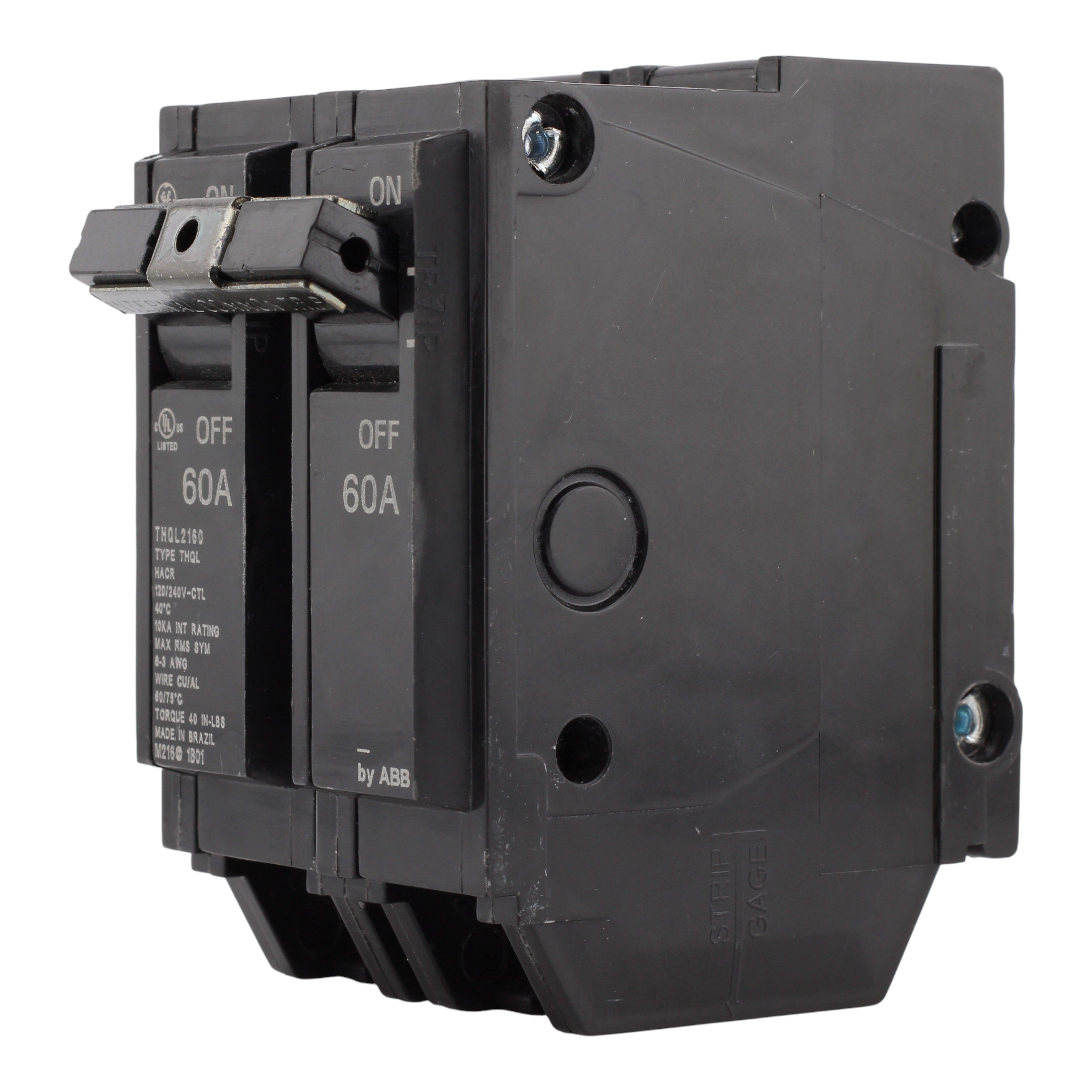 GE Q-Line THQL2160 60A 2P 120/240V Thermal Magnetic Plug-In Circuit Breaker - Image 2