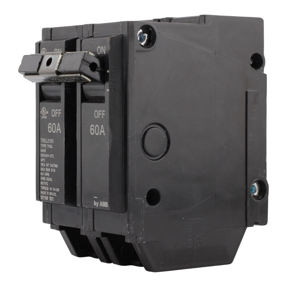 GE Q-Line THQL2160 60A 2P 120/240V Thermal Magnetic Plug-In Circuit Breaker - Image 2
