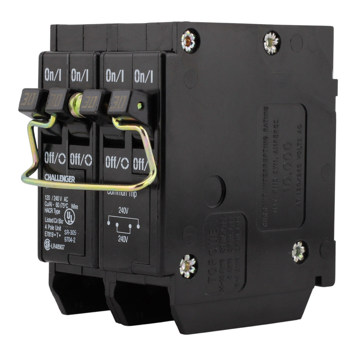 Challenger A3030CT 30/30A 4P 120/240V  Quad Circuit Breaker - Image 3