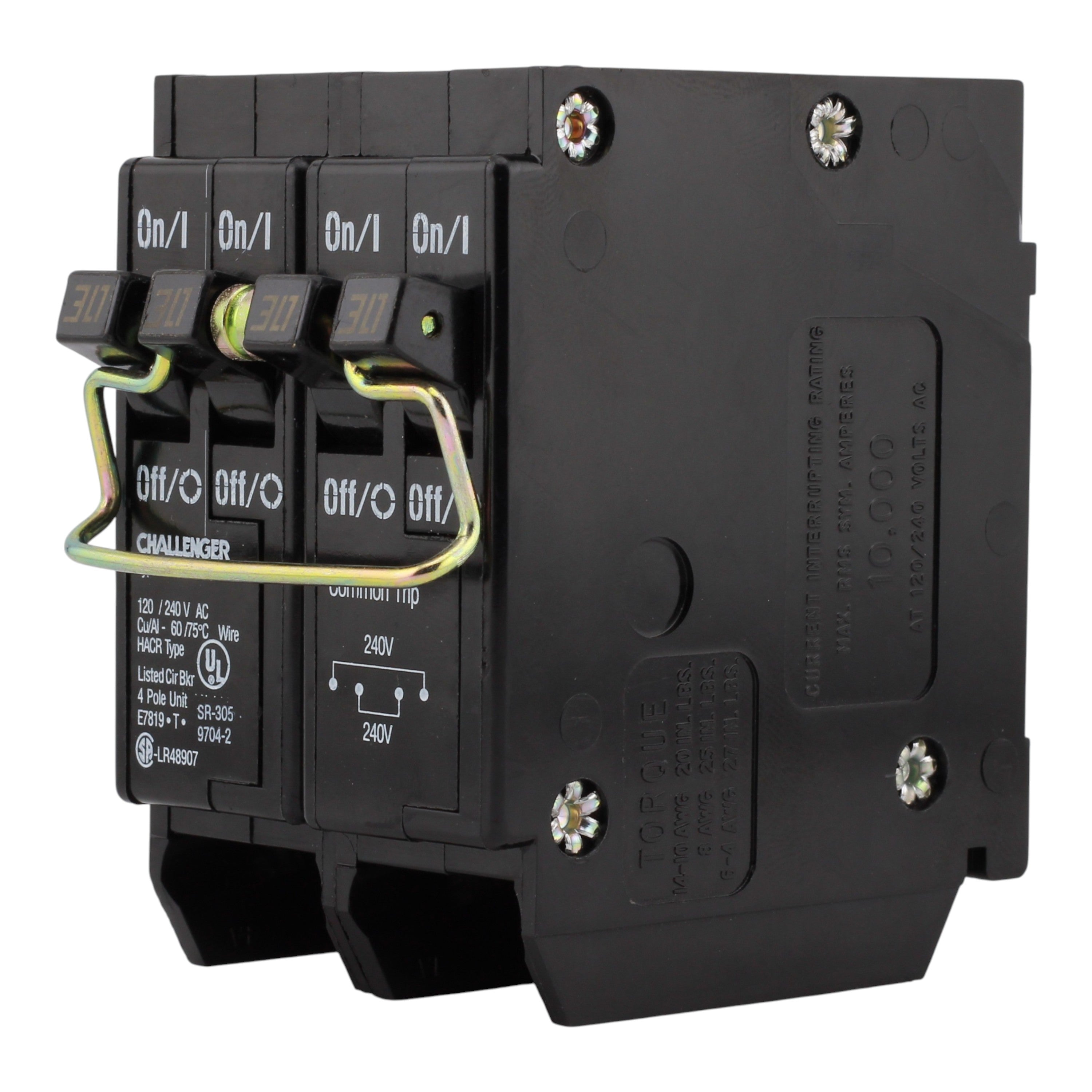 Challenger A3030CT 30/30A 4P 120/240V  Quad Circuit Breaker - Image 3
