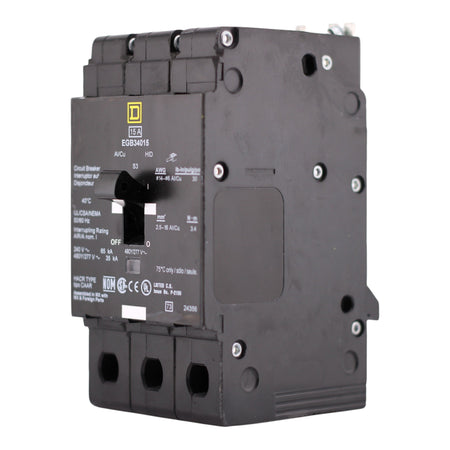 Square D E-Frame, EGB34015, 15A, 3P, 480Y/277V, Thermal-Magnetic, Bolt-On, Circuit Breaker - Image 2