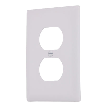 Pass & Seymour TradeMaster, TP8W, 1-Gang, Nylon Wall Plate, Duplex Receptacle, White - Image 2